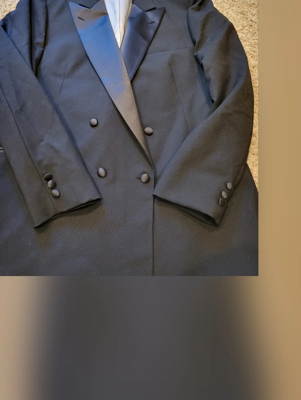 Christian Dior Men's Black Tuxedo Jacket Satin Lapel Made in USA Size 44L - Picture 10 of 11